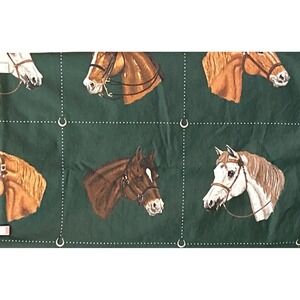 Vintage Cranston VIP Horse Fabric Equestrian Old Money Cottagecore Country Club